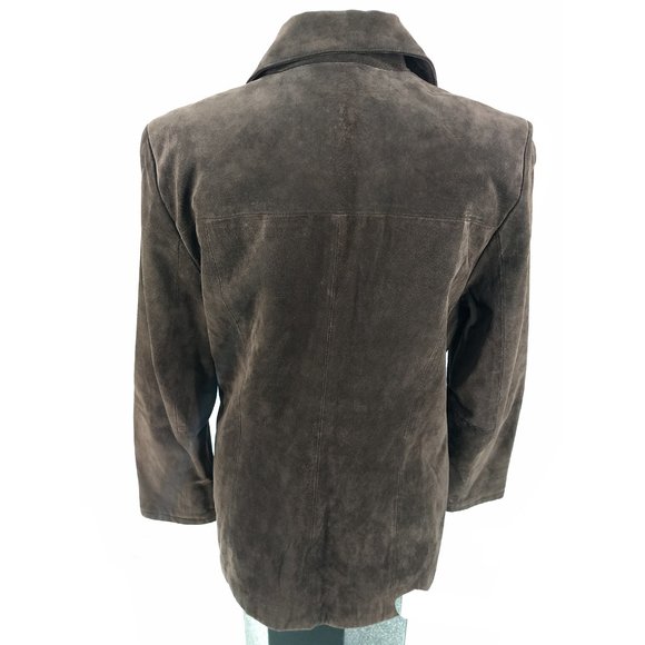 New York And Company 100% Suede Leather Jacket - Picture 2 of 9